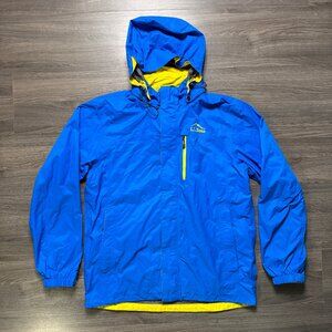 L.L. Bean Men's Trail Model Rain Jacket - Blue/Yellow
